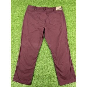 Duluth Trading Dulthflex Fire Hose 5-Pocket Pants Relax Fit Burgundy Sz 40x30